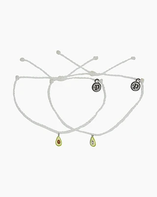 BFF Avocado Silver Bracelets