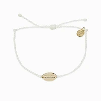Cowrie Gold White Bracelet