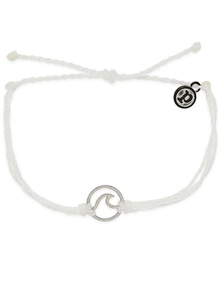 Silver Wave Charm White