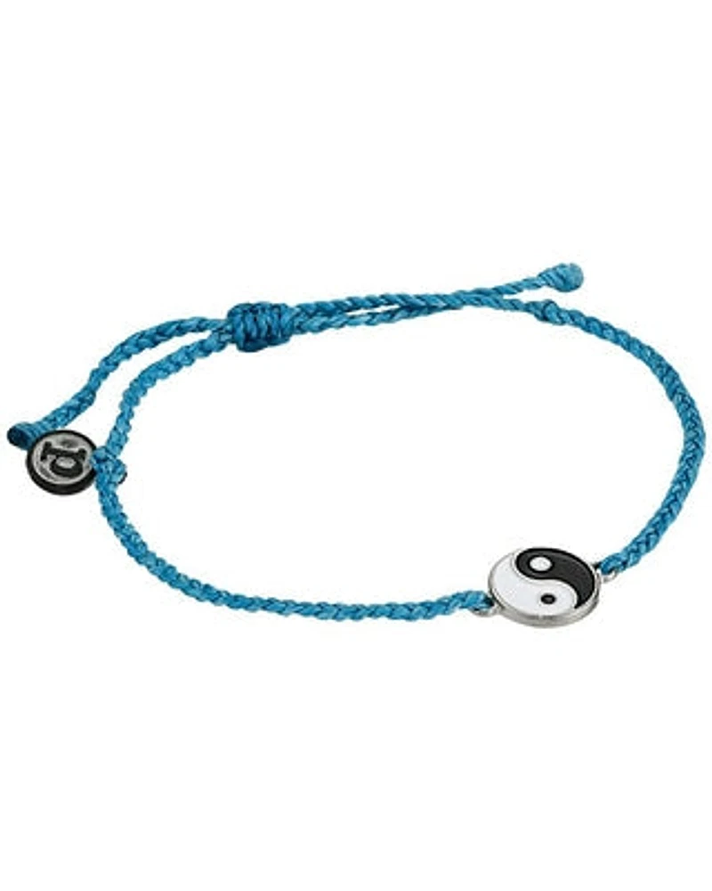 Yin Yang Silver Pacific Blue Bracelet