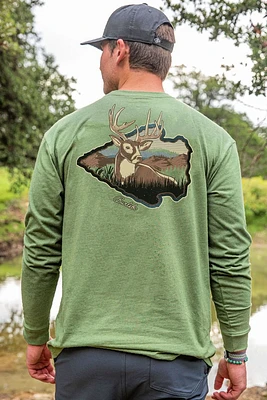 Men's Arrowhead Deer Long Sleeve Tee