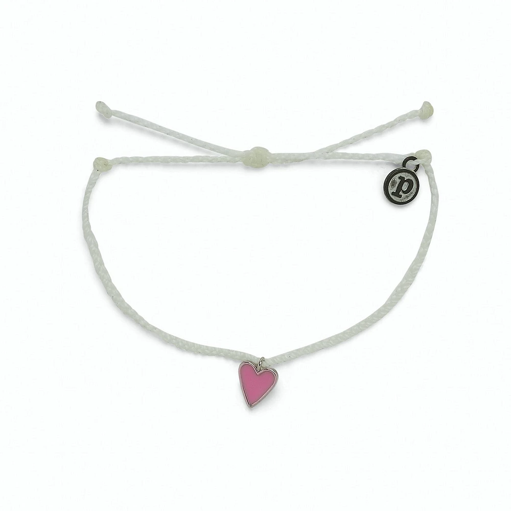 Petite Heart Silver White