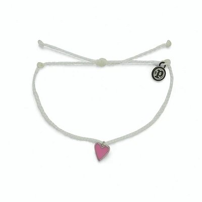 Petite Heart Silver White