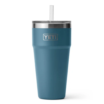 Rambler 26 oz Straw Cup Nordic Blue