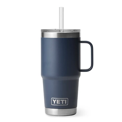 Rambler 25 oz Straw Mug Navy