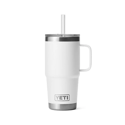 Rambler 25 oz Straw Mug White