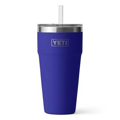 Rambler 26 oz Straw Cup Offshore Blue