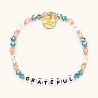 Grateful Blue and Pink Beaded Bracelet S/M
