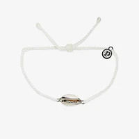 Costa Cowrie Silver Bracelet White