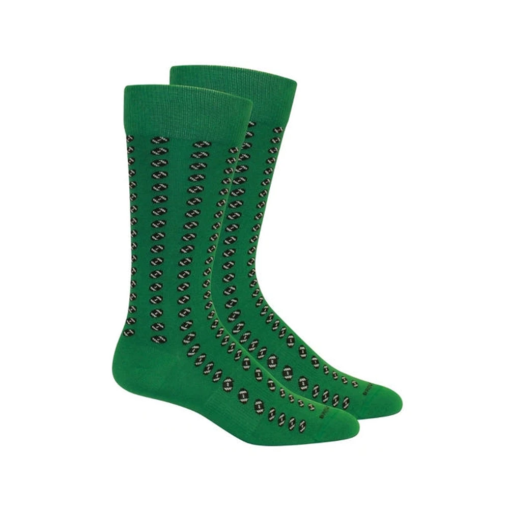 Pigskin Green Men's Dress Socks