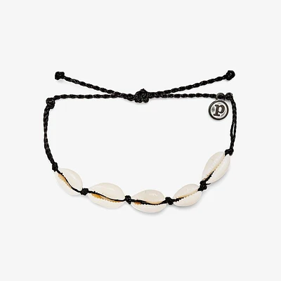 Knotted Cowries Bracelet Black