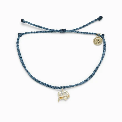 Dusty Blue On The Road Gold Bracelet