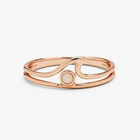 Opal Wave Ring Rose Gold