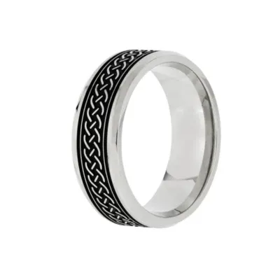 7.5MM Stainless Steel Wedding Band