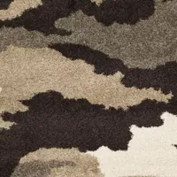 Safavieh Shag Collection Aleah Camouflage Round Area Rug