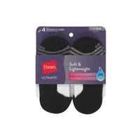 Hanes Ultimate Soft And Lightweight 4 Pair Breathable Liner Socks - Womens
