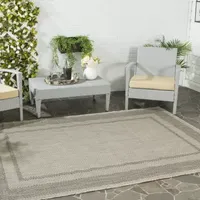 Safavieh Courtyard Collection Lorna Stripe Indoor/Outdoor Square Area Rug