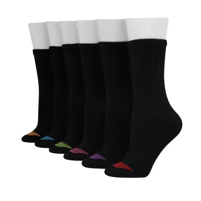 Hanes Ultimate Soft And Lightweight 6 Pair Plus Tall Crew Socks Womens