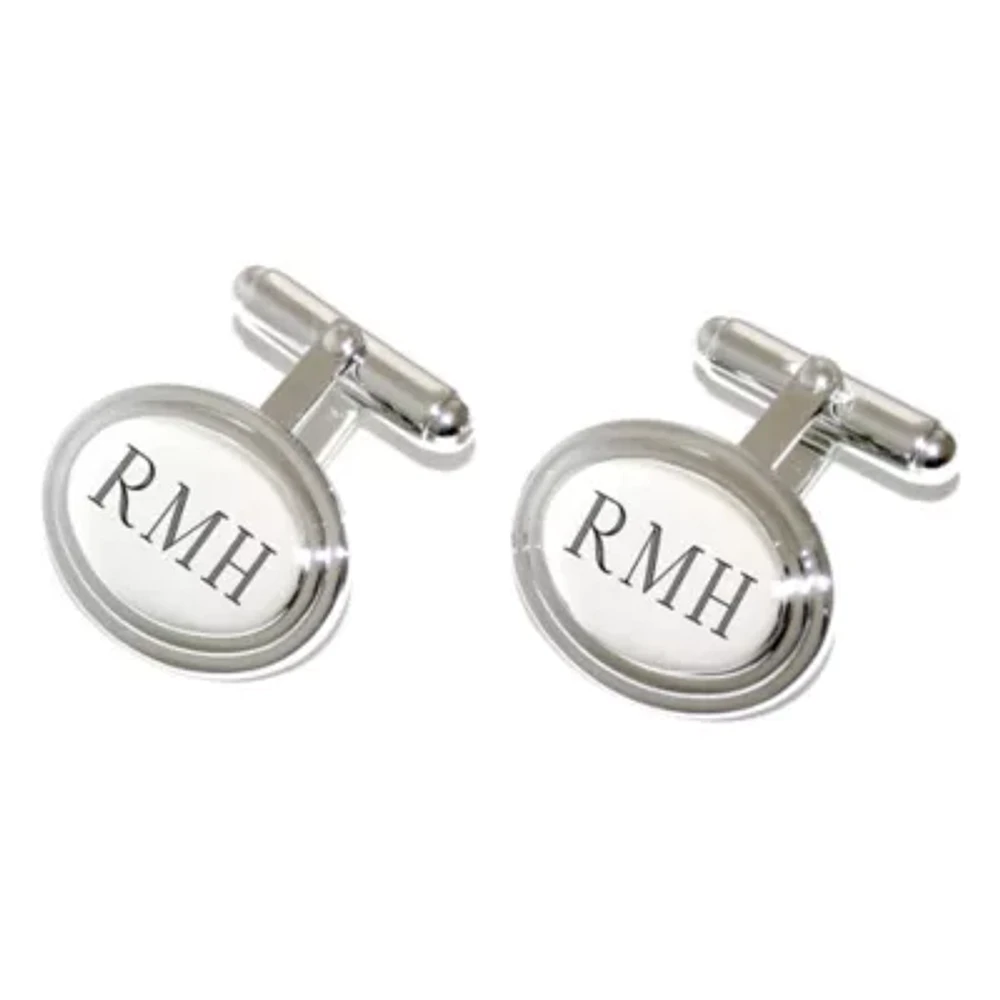 Engravable Oval Cuff Links