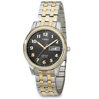 Timex® Mens Two-Tone Expansion Bracelet Watch