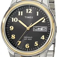 Timex® Mens Two-Tone Expansion Bracelet Watch