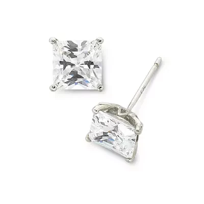 DiamonArt® Sterling Silver 2⅜ CT. T.W. Cubic Zirconia Stud Earrings  