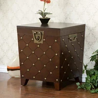 Nailhead Trunk End Table