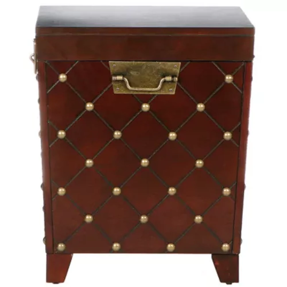 Nailhead Trunk End Table