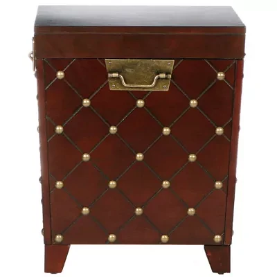 Nailhead Trunk End Table