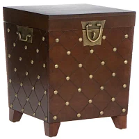 Nailhead Trunk End Table