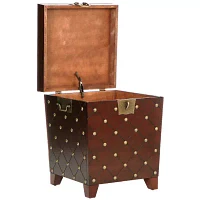 Nailhead Trunk End Table