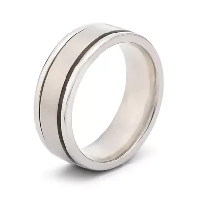 Mens Titanium Comfort Fit Wedding Band