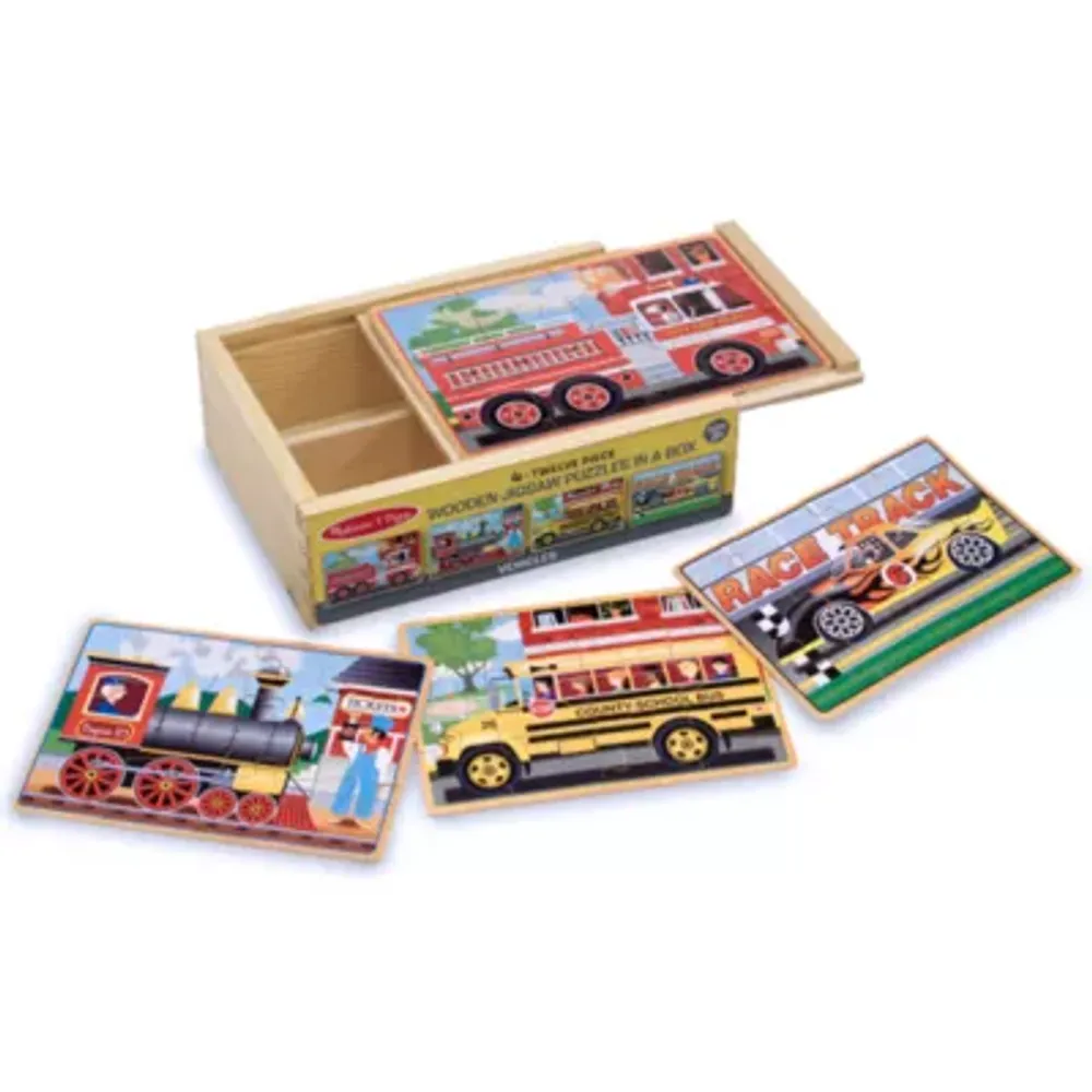 Melissa & Doug Vehicle Puzzle In A Box Puzzle