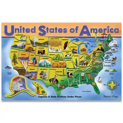 Melissa & Doug Usa Map Puzzle Puzzle