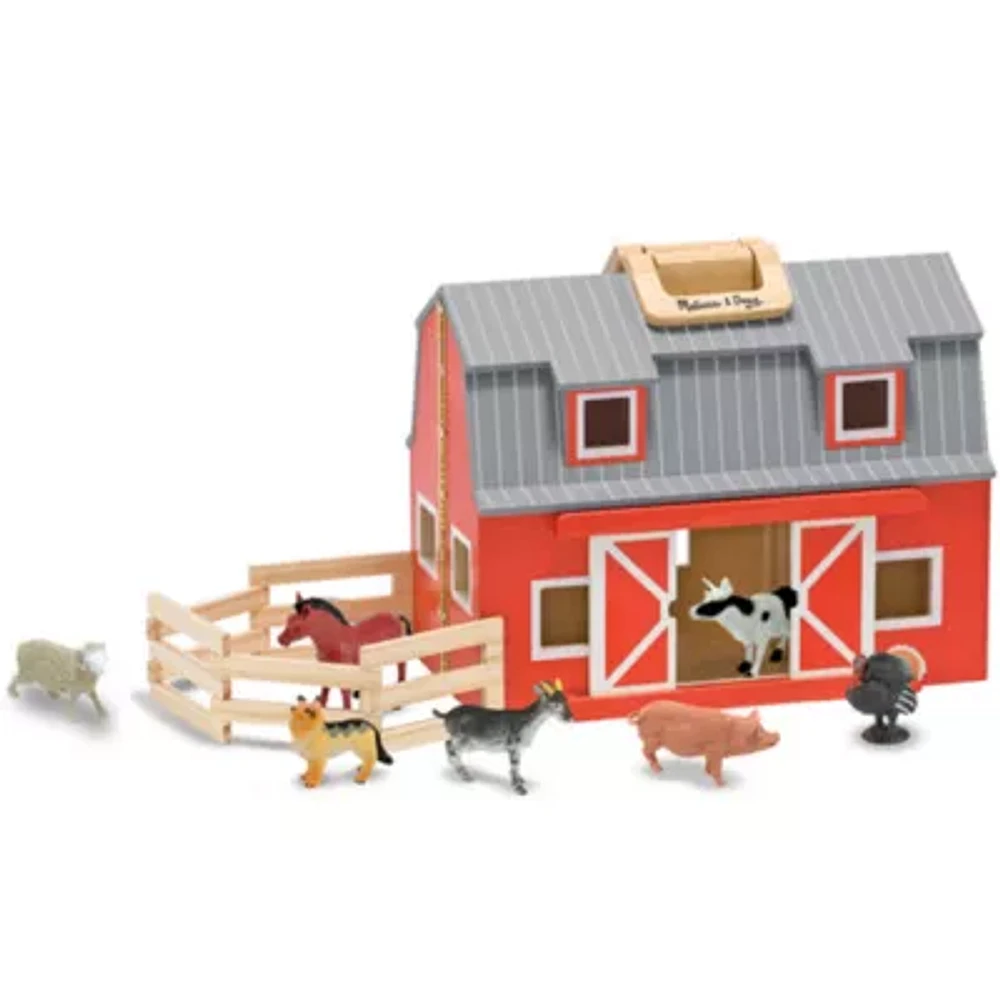 Melissa & Doug Fold & Go Barn Toy Playset