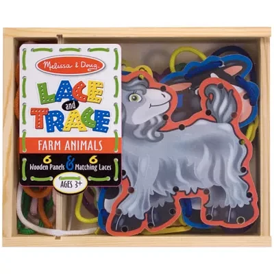 Melissa & Doug Farm Animals Lace And Trace Panels