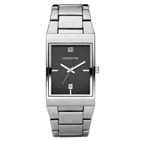 Claiborne Mens Silver-Tone Ionic Plating Watch