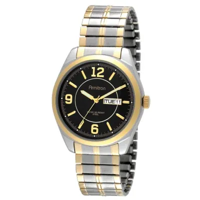 Armitron All Sport Unisex Adult Two Tone Stainless Steel Expansion Watch 20/4591bktt