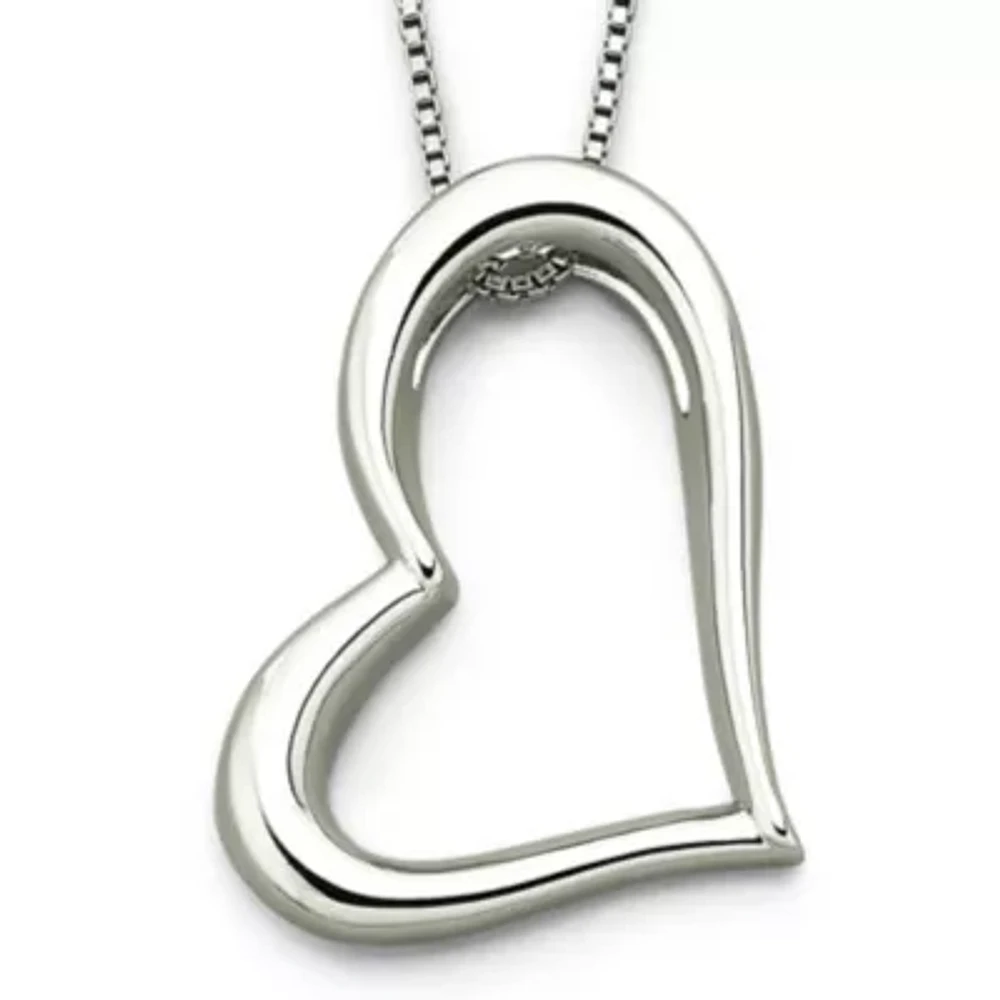 Sterling Silver Heart Pendant Necklace