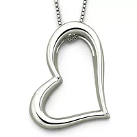 Sterling Silver Heart Pendant Necklace