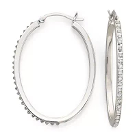 Diamond Fascination™ Earrings, 37mm Oval Hoops