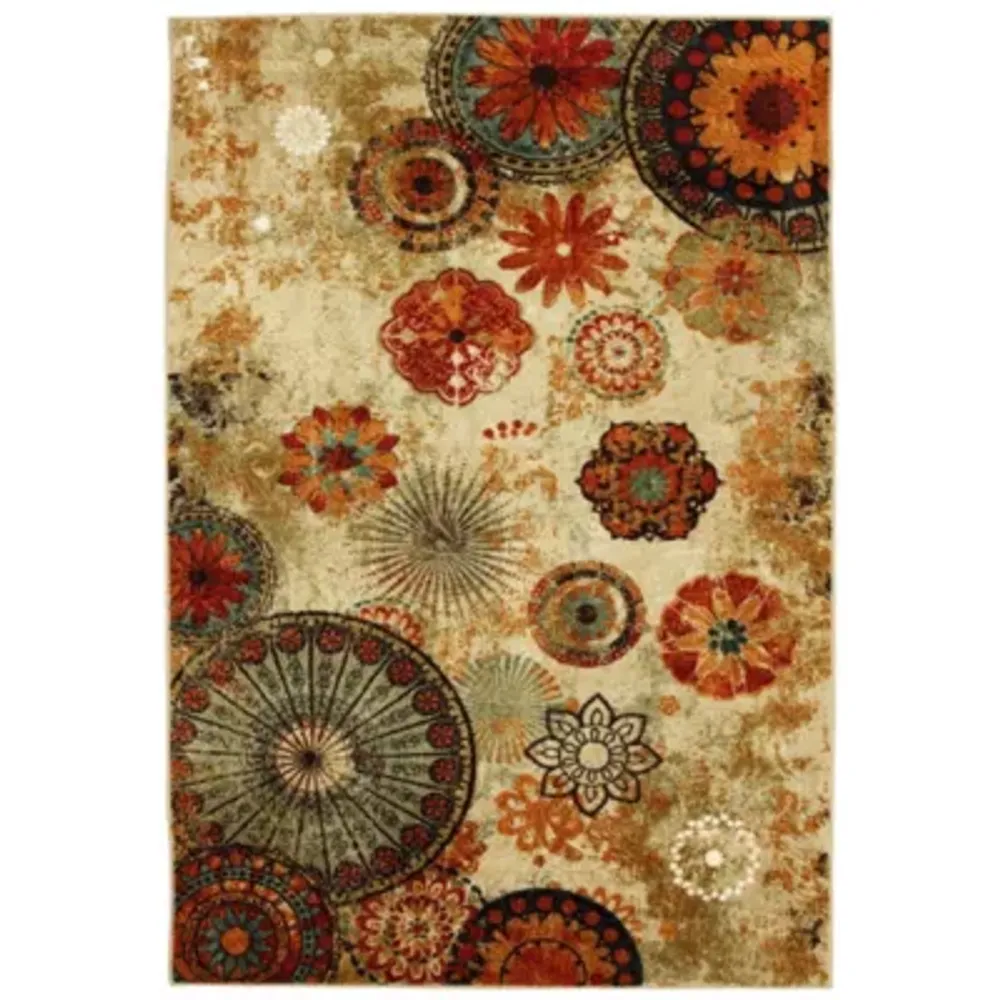 Mohawk Home Strata Caravan Medallion Abstract Printed Indoor Rectangular Accent Rug