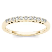 2MM 1/5 CT. Natural White Diamond 10K Gold Wedding Band