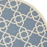 Safavieh Courtyard Collection Nicol Geometric Indoor/Outdoor Round Area Rug