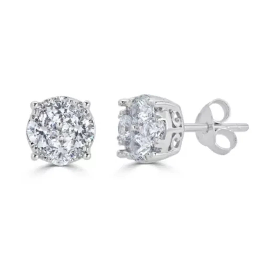 Buy Lab Grown Diamond Earrings IGI Certified 34 Carat Diamond Earrings for  Women GHVS2SI1 Quality 14K White Bezel Diamond Stud Earrings for Women at  Amazonin