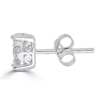 3/4 CT. T.W. Natural White Diamond 14K White Gold 6.4mm Stud Earrings