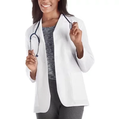 Meta Labwear 15104 28" Womens Plus Long Sleeve Lab Coats