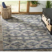 Safavieh Courtyard Collection Easton Geometric Indoor/Outdoor Square Area Rug
