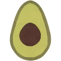 Novogratz Cucina Avocado Hooked Indoor Oval Accent Rug