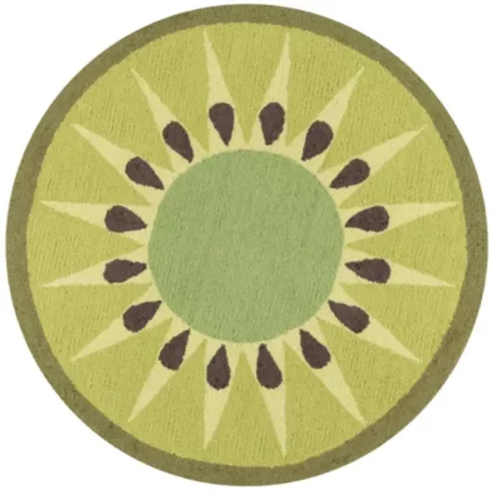 Novogratz Cucina Kiwi Hooked Indoor Round Accent Rug